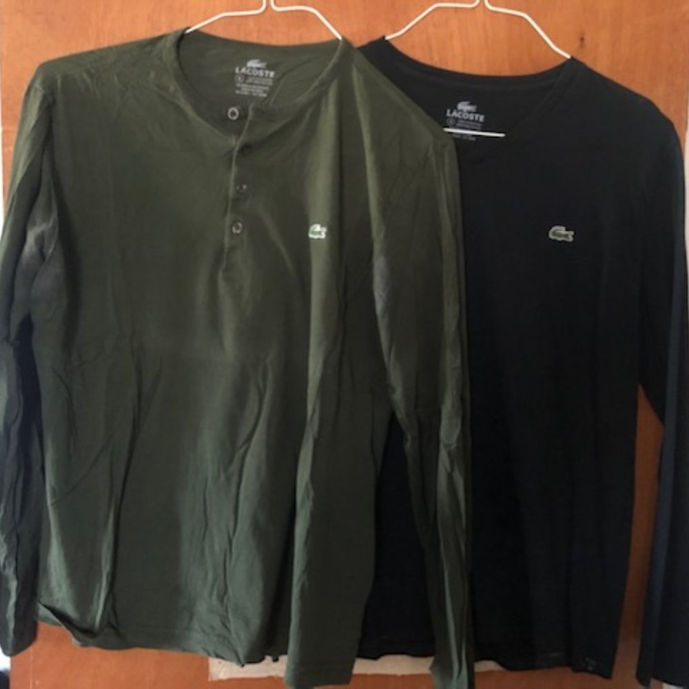 (2) Lacoste Long Sleeve Shirts